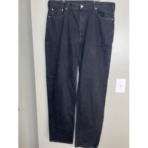 Levi's 550 Vintage 90s Relaxed‎ Fit Tapered Leg Jeans Black Denim Mens 42x38